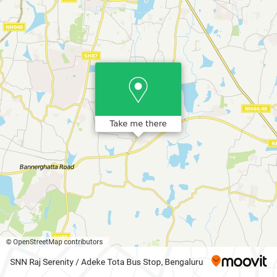 SNN Raj Serenity / Adeke Tota Bus Stop map