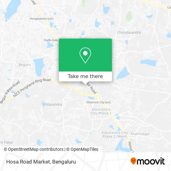 Hosa Road Market map