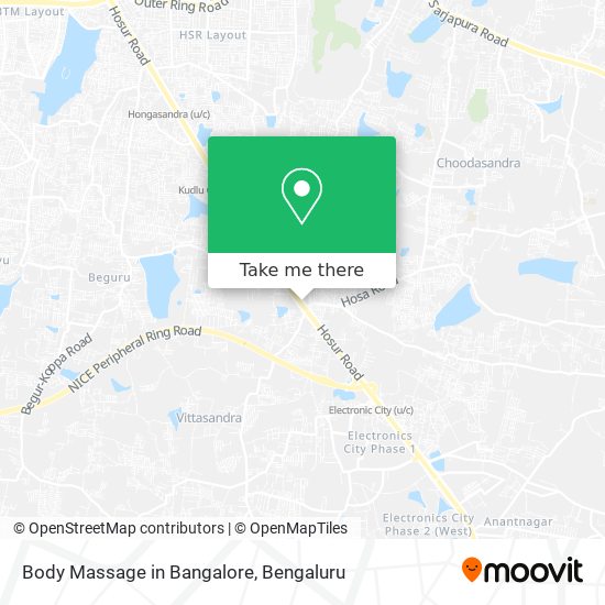 Body Massage in Bangalore map