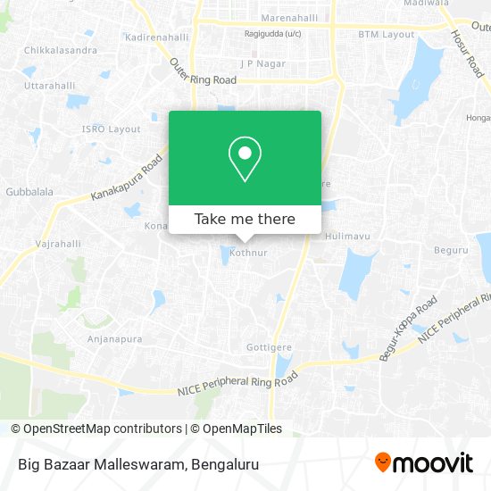 Big Bazaar Malleswaram map