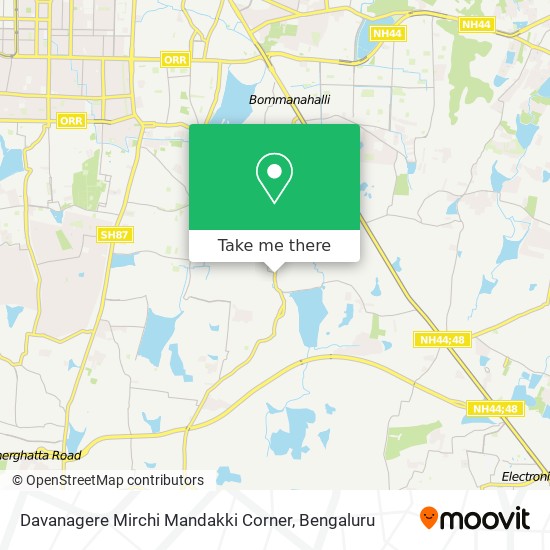 Davanagere Mirchi Mandakki Corner map