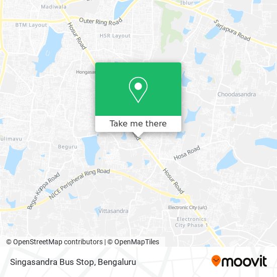 Singasandra Bus Stop map