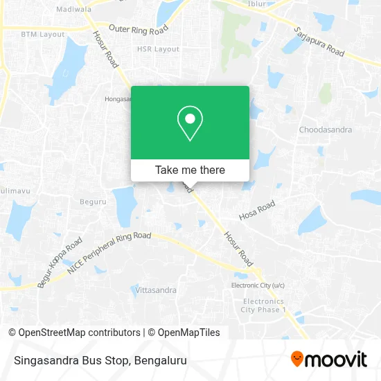 Singasandra Bus Stop map