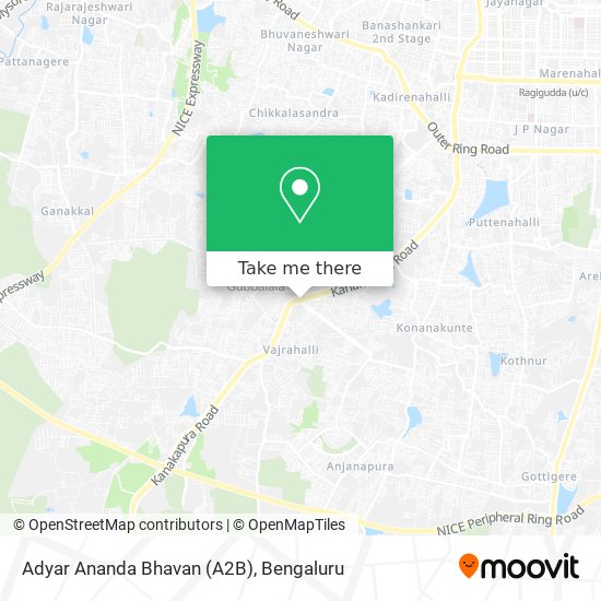 Adyar Ananda Bhavan (A2B) map