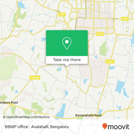 BBMP office - Avalahalli map