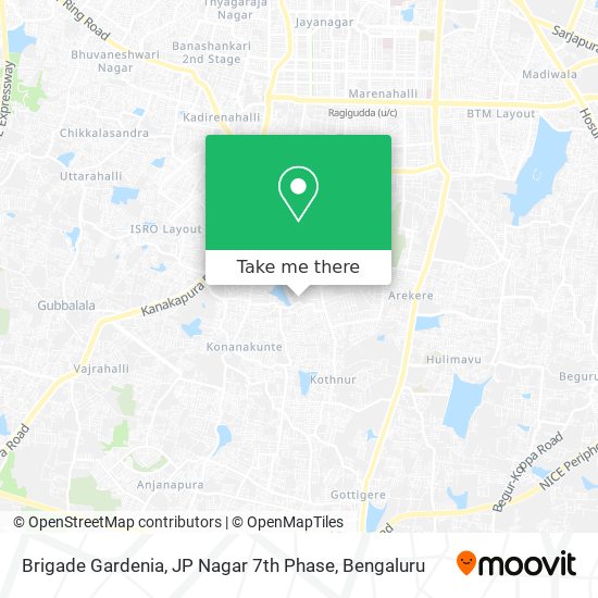 Brigade Gardenia, JP Nagar 7th Phase map