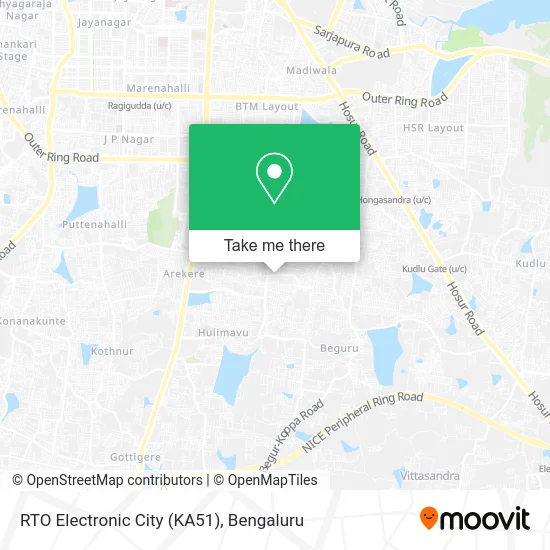 RTO Electronic City (KA51) map