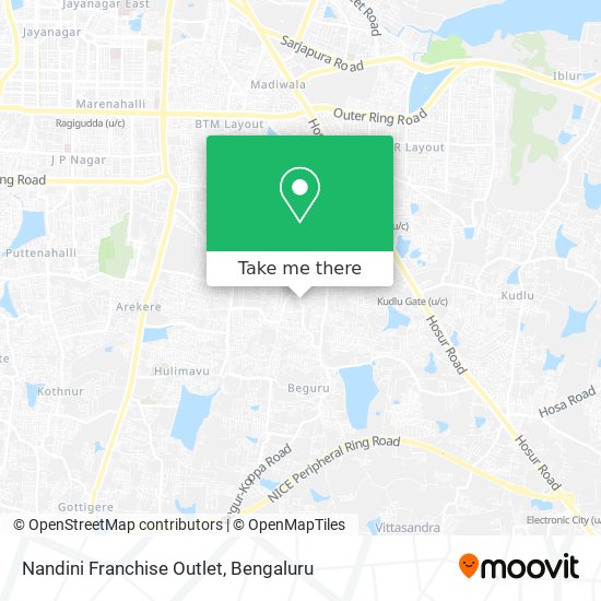 Nandini Franchise Outlet map