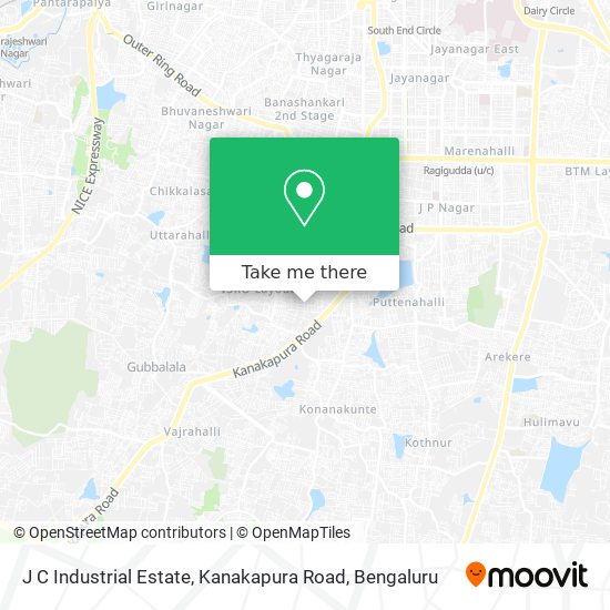 J C Industrial Estate, Kanakapura Road map