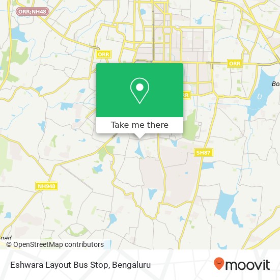 Eshwara Layout Bus Stop map