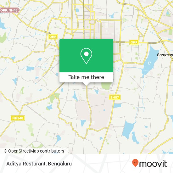 Aditya Resturant map
