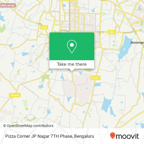 Pizza Corner JP Nagar 7TH Phase map