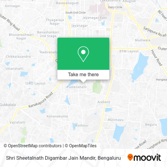 Shri Sheetalnath Digambar Jain Mandir map
