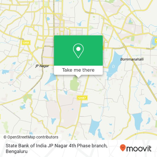 State Bank of India JP Nagar 4th Phase branch map