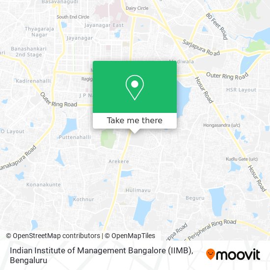 Indian Institute of Management Bangalore (IIMB) map