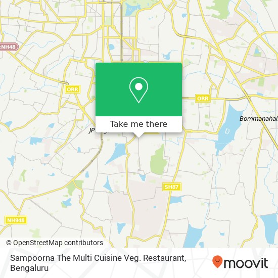 Sampoorna The Multi Cuisine Veg.  Restaurant map