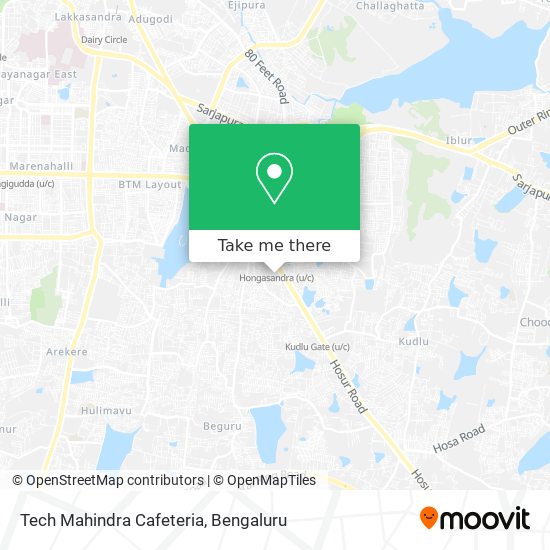 Tech Mahindra Cafeteria map
