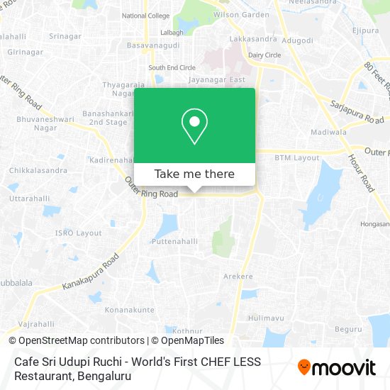 Cafe Sri Udupi Ruchi - World's First CHEF LESS Restaurant map
