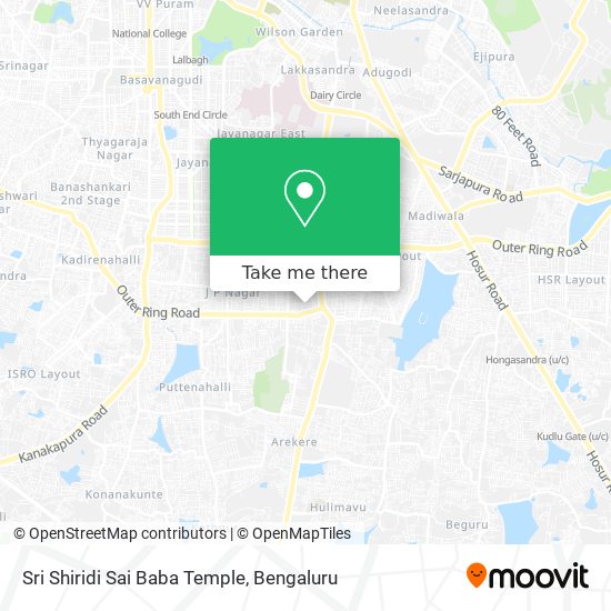 Sri Shiridi Sai Baba Temple map