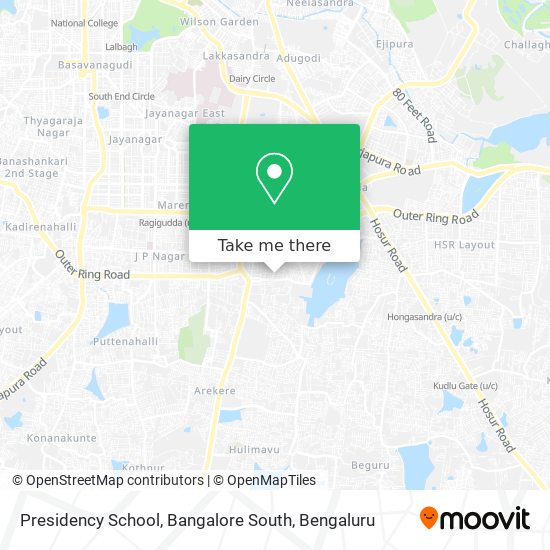 Presidency School, Bangalore South map