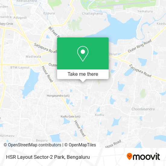 HSR Layout Sector-2 Park map