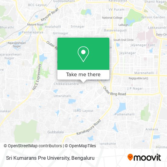 Sri Kumarans Pre University map