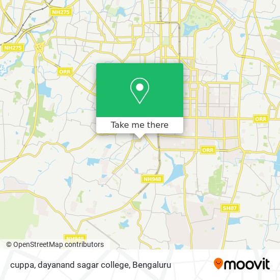 cuppa, dayanand sagar college map