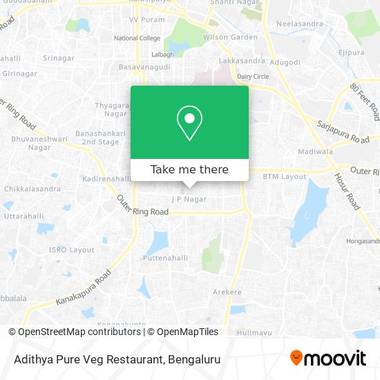 Adithya Pure Veg Restaurant map