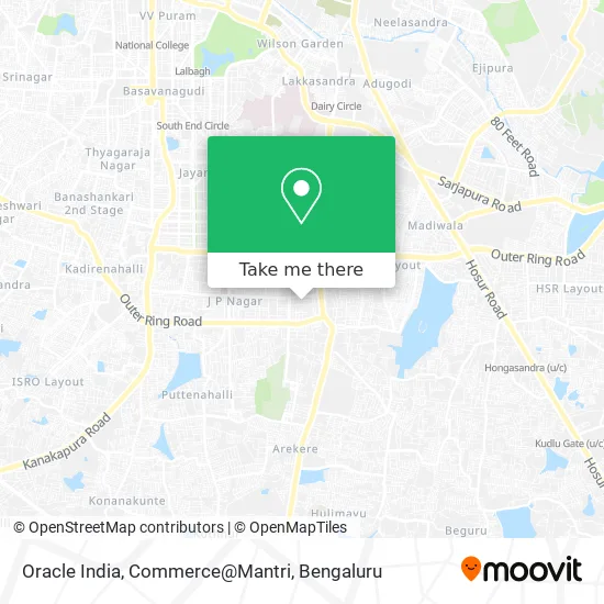 Oracle India, Commerce@Mantri map