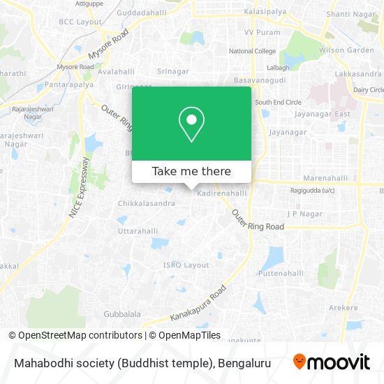 Mahabodhi society (Buddhist temple) map