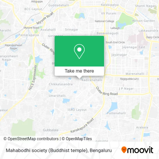 Mahabodhi society (Buddhist temple) map