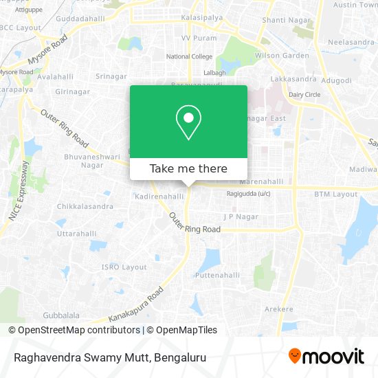 Raghavendra Swamy Mutt map