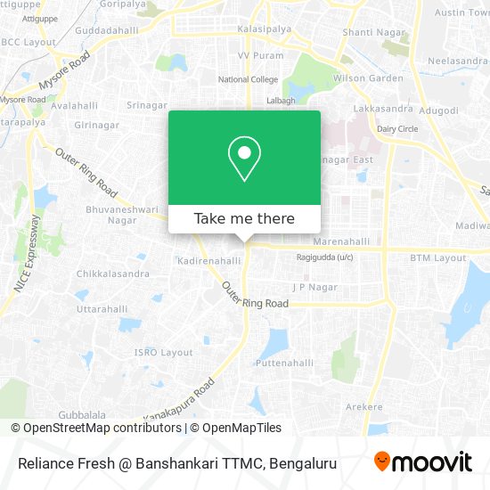 Reliance Fresh @ Banshankari TTMC map