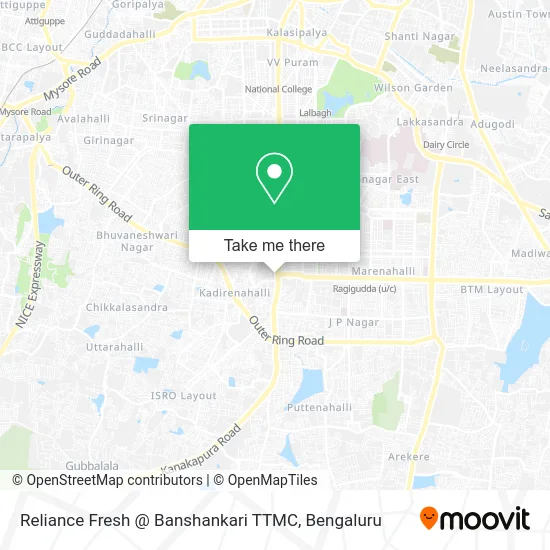 Reliance Fresh @ Banshankari TTMC map