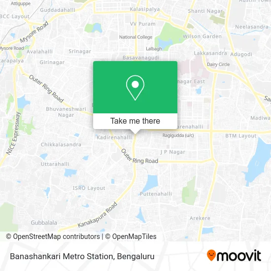 Banashankari Metro Station map