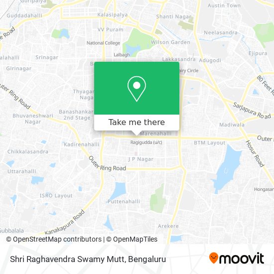Shri Raghavendra Swamy Mutt map