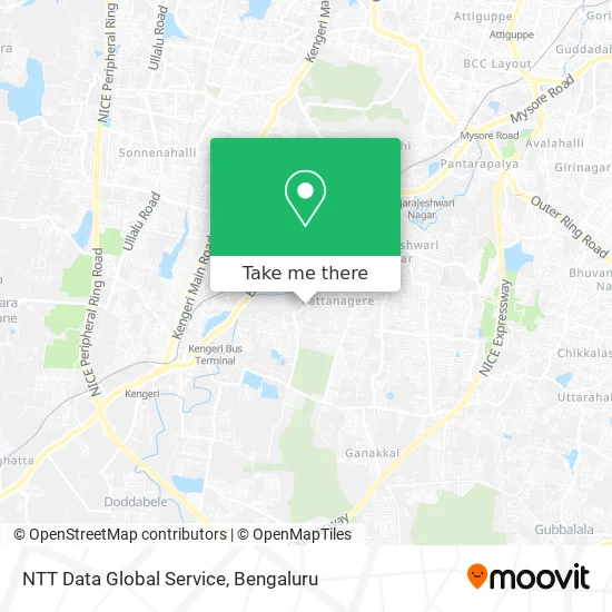 NTT Data Global Service map