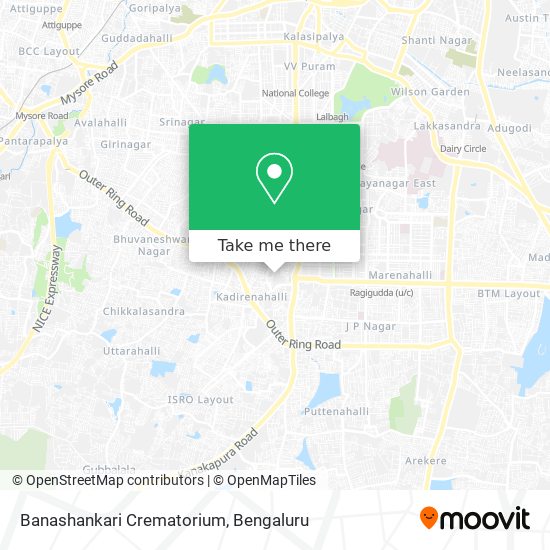 Banashankari Crematorium map