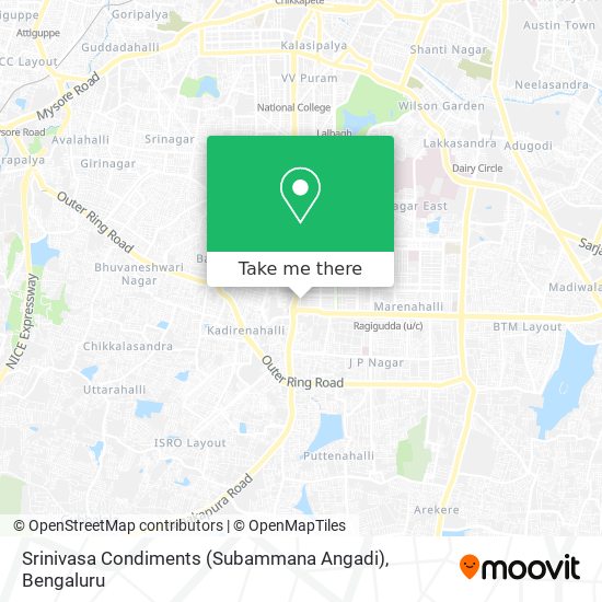 Srinivasa Condiments (Subammana Angadi) map