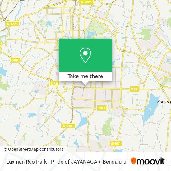 Laxman Rao Park - Pride of JAYANAGAR map