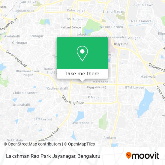 Lakshman Rao Park Jayanagar map