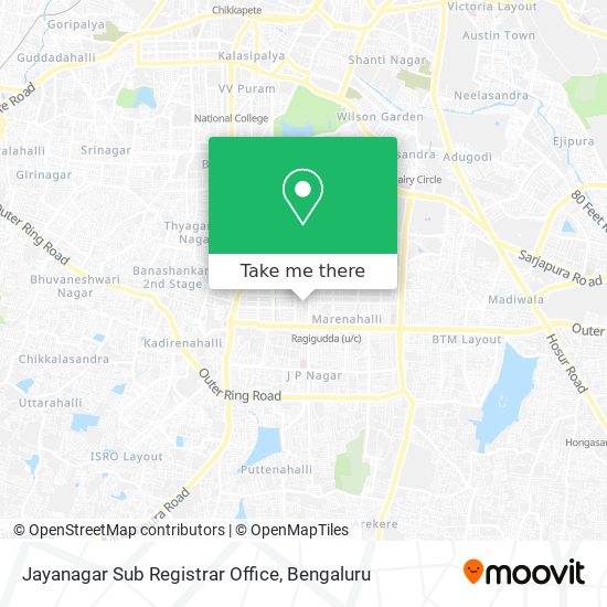 Jayanagar Sub Registrar Office map