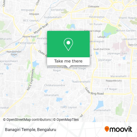 Banagiri Temple map