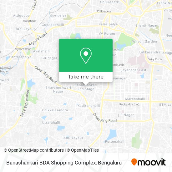 Banashankari BDA Shopping Complex map