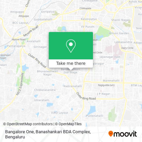 Bangalore One, Banashankari BDA Complex map