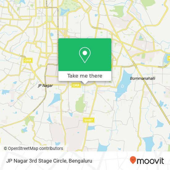 JP Nagar 3rd Stage Circle map