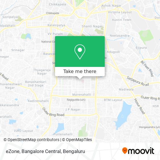 eZone, Bangalore Central map