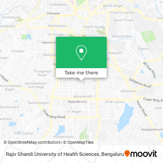 Rajiv Ghandi University of Health Sciences map