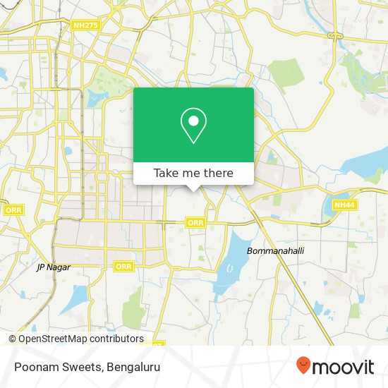 Poonam Sweets map