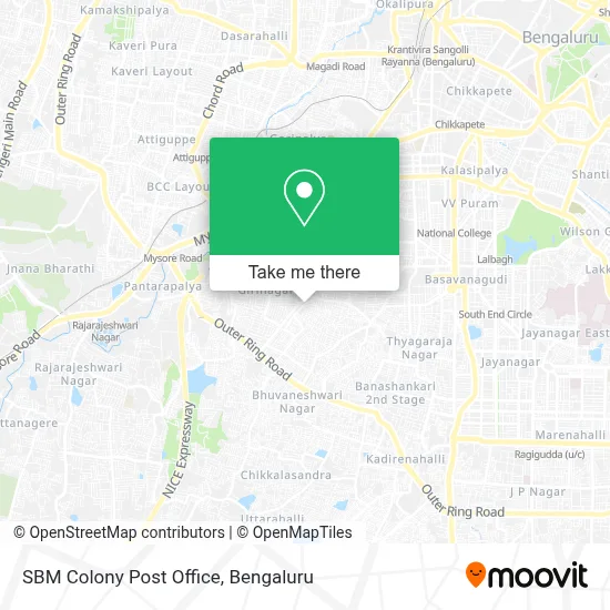 SBM Colony Post Office map